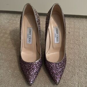 Jimmy Choo Pink Glitter Pump 35/5